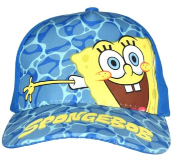United Labels Spongebob Schwammkopf Kappe für Jungen - Pool Kinder Cap Basecap Baseballkappe verstellbar Blau