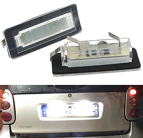 PolarLander 2Scs 18SMD Senza errori Lampada Spia Numero Targa LED