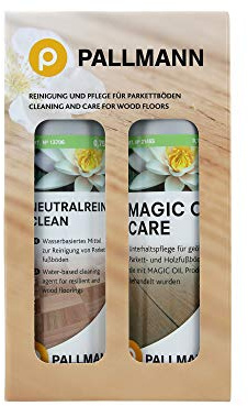 HEVO® Pallmann Vollpflege Set für geölte Parkett- und Holzfußböden - 1x Magic Oil + 1x Neutralreiniger je 750ml