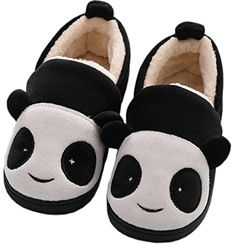 KVbabby Zapatillas de Estar por Casa para Niñas Niños Invierno Zapatillas Interior Casa Caliente Pantuflas Mujer Suave Algodón Calentar Negro 34-35 EU (Fabricante: 240)
