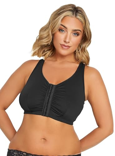 Yours Curve Non-Wired Front Fastening Bra - Women's - Plus Size Curve