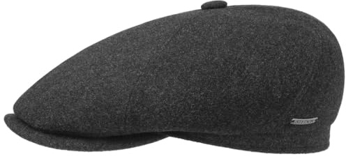 Stetson Reid 6 Panel Flatcap Herren Schirmmütze Herbst Winter Wolle Kaschmir