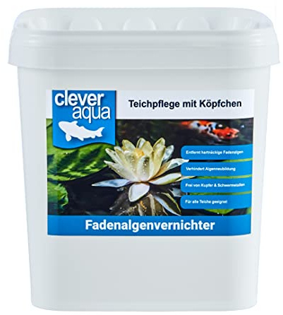 CleverAqua Fadenalgenvernichter mit Aktivsauerstoff effektives Algenmittel gegen Fadenalgen im Teich (5000g)