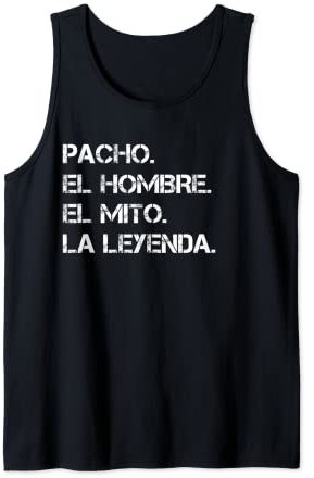 Hombre Nombre Pacho. El hombre. El mito. La leyenda. Camiseta sin Mangas