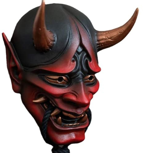 ansu Masque de samouraï en latex unisexe pour fêtes costumées, thème vacances, 300 g, taille 55-62 cm, respirant, convient pour diverses occasions