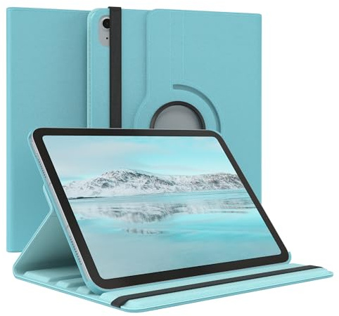 EAZY CASE - Tablet Hülle für iPad 10 Generation (2022) Schutzhülle 10.9 Zoll Smart Cover Tablet Case Rotationcase zum Aufstellen Klapphülle 360° drehbar mit Standfunktion Tasche Kunstleder Blau