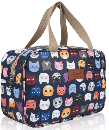 TIECHI Kulturbeutel Kinder Damen- Schminktasche wasserdichte GroßE Kulturtasche füR Damen und MäDchen Reise-Kosmetiktasche-Tasche wasserdichte Tragbare Travel Essentials (Katze)