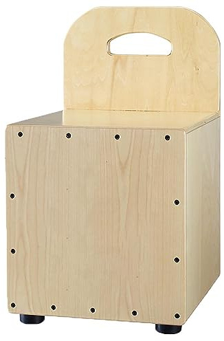 Cajon Trommel Holzkiste Trommel aus Lindenholz mit Rückenlehne Mini Drum für Anfänger Schlaginstrument (HOLZ)