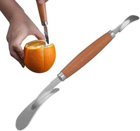 Lambo Grapefruitschäler | Gebogener Obstöffner aus Edelstahl | Doppelendige Grapefruitmesser, 11,8 Zoll, spülmaschinenfest, Obstwerkzeuge, Küchenutensilien
