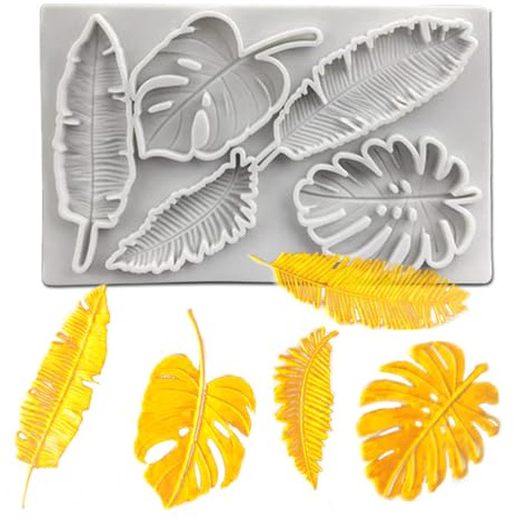 Dtoterul Silikonform 3D Backform Kuchen Dekorieren - Blätter Fondant Kuchen Form Palme Blatt Gießformen