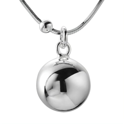 NicoWerk Damen Silberkette Kugel aus 925 Sterling Silber Glänzend Rund Elegant SKE710