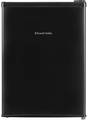 Russell Hobbs Table Top Larder Mini Fridge 66L Capacity, Reversible Door & Adjustable Feet, 0 to 8 Degrees Manual Temperature Control, Black RH67TTLF0E1B