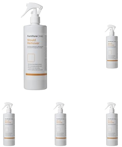 Furniture Clinic Mould Remover Spray - Kills Mould & Spores On Contact and Prevents Regrowth – Removes Stubborn Mould Stains On Leather, Fabric & Wood – Safe To Use – 500ml (Pack of 5)