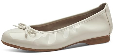 Jana Ballerine da Donna con Fiocco vegane, Beige (Beige Patent), 39 EU