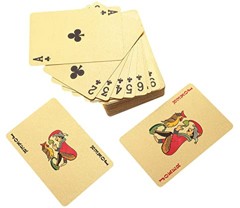 Hohopeti wasserdichte Pokerkarten Aus PVC-Material Abwaschbar Und Robust Für Spielkartenunterhaltung Und Partys Langlebig Hand Liegend Zum Sammeln Geeignet