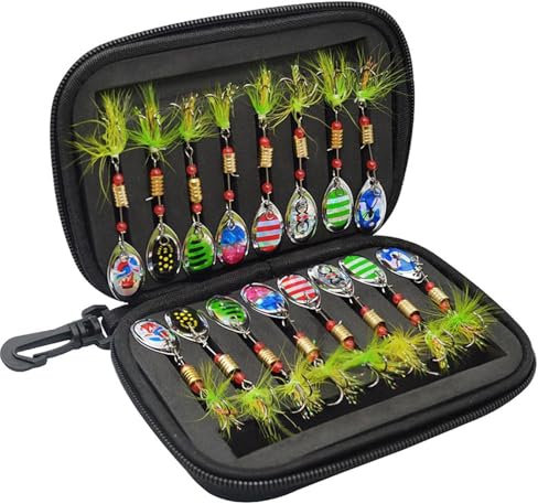 Spinnerköder zum Barschangeln,Spinnerköder zum | Forellen-Zanderköder 16X,Spinnerbait Angelköder, Angelköder Jig Swimbait für Barsch Forelle Lachs Zander Süßwasser Salzwasser