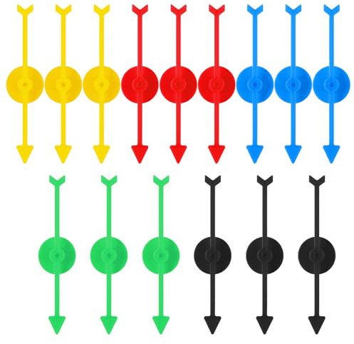 15 Stück Glücksrad Zum Drehen Zeiger Spinner, 5 Farben Spinner Set