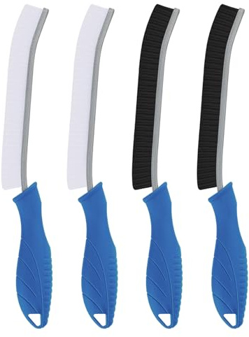 TQRR Brosse Toilettes WC - Brosses de Nettoyage à Poils Durs, Brosse Joint Carrelage Montage Mural, Outil de Nettoyage pour Évier de Cuisine, Baignoires (4, Bleu Lichen)