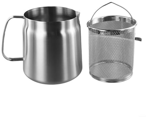 Il design pratico della caraffa filtrante dell'olio in acciaio inossidabile 304 lo rende un accessorio essenziale per la cucina (2L)