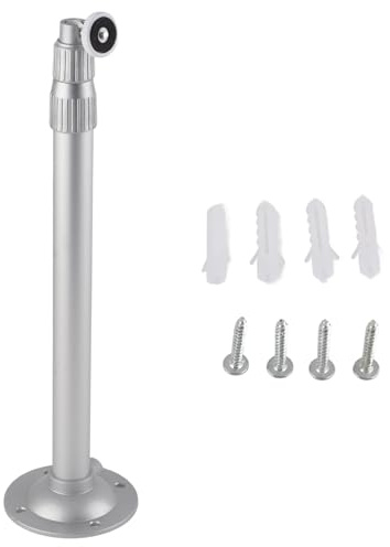Aramox Adjustable Multi Directional Projector Wall Bracket Ceiling Mount with Telescopic Design, 90 Degree Vertical Adjustment, Supports Up to 3kg, Easy Installation for Indoor or
