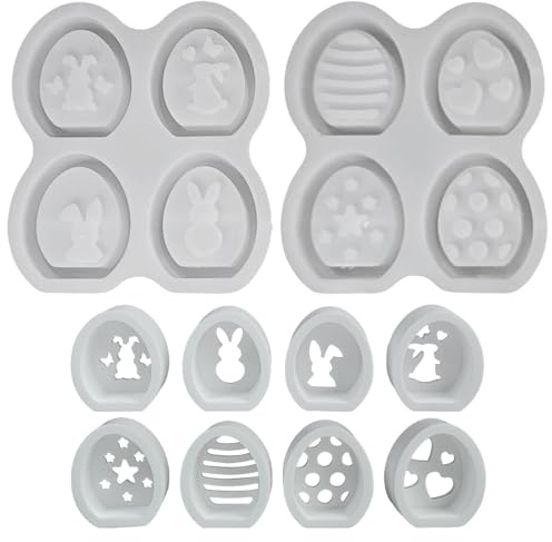 Stampo in silicone per uova di Pasqua, stampi in silicone per Pasqua, stampo in silicone per uova di Pasqua, coniglietto pasquale, stampo per colata uovo, coniglietto, uova di Pasqua, stampi in