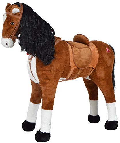 Plüschpferd XXL 105cm - Anna, das riesige Pferd zum Reiten, EIN tolles Stehpferd XXL, bis 100kg, Spielpferd Pferd zum Draufsitzen- EIN Kindertraum für Mädchen!