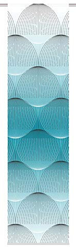 wohnfuehlidee Schiebevorhang Deko Blickdicht Arlena Größe BxH 60x245 cm, Petrol