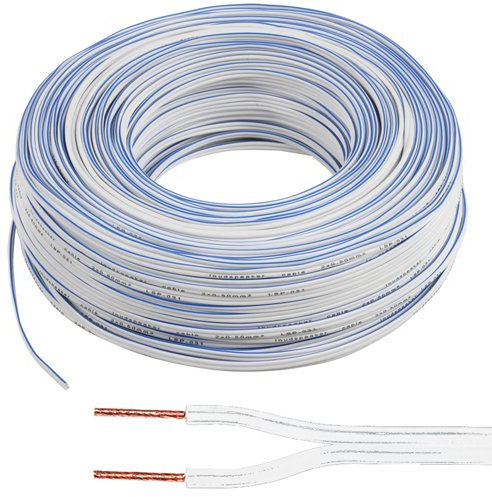 Câble de haut-parleur 100 m – 0,5 mm 20 AWG 33 brins – Bobine de fil audio HiFi pour voiture CCA fort