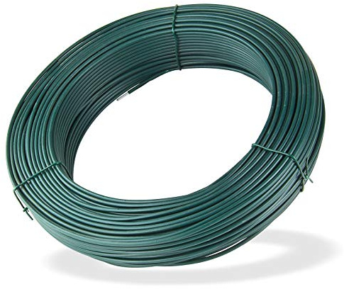 Spanndraht grün 110 m x 3,8 mm Bindedraht Wickeldraht Maschendraht Zaun Draht