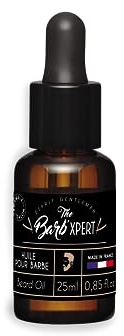 THE BARB’XPERT – Huile À Barbe Homme 25 ml – Hydratation Douceur Et Brillance – Parfum Bois De Santal, Eucalyptus – Soin Rasage, Entretien - Brillance Naturelle - Format Flacon Pratique