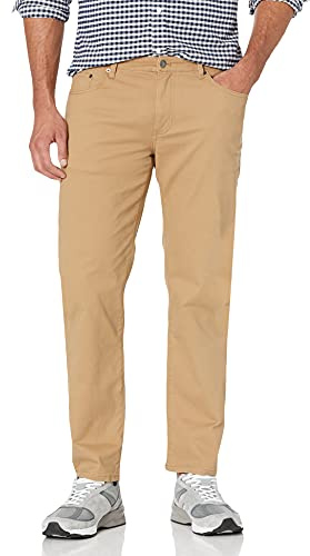 Amazon Essentials Pantalón de Sarga Elástico con 5 Bolsillos y Ajuste Deportivo (Disponible en Talla Grandes y Largos Especiales) Hombre