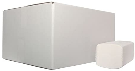 Euro Products Papierhandtücher für Spender | 2-lagig, 24 x 21 cm | 3.200 Blatt | ZZ/V-Falz geeignet für Handtuchspender in Toiletten, Büros, Praxen und Studios