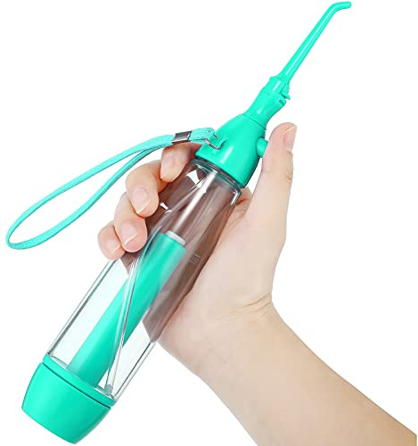 Water Dental Flosser for Teeth Oral Irrigator Water Teeth Cleaner Non Electric Portable Affordable Oral Irrigator Cordless Manual Air Pressure Simple Operation for Home and Travel