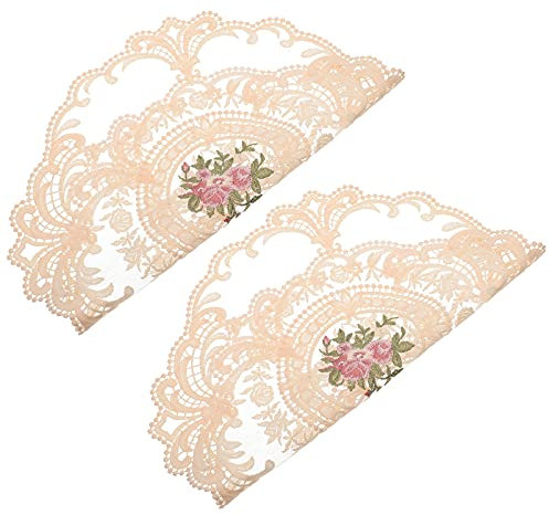 2st Tischset Aus Spitze Hot-pot-pads Vintage Handgefertigte Deckchen Platzdeckchen Cup-matte Aus Spitze Hochzeitstischdekoration Rutschfest Tortenspitze Material Aus Milchseide