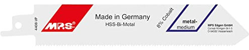 MPS Bi-Metall-Säbelsägeblatt gefräst und geschränkt GL 150/VL 130 mm, ZT 1,4-1,8 mm als Universal - Zubehör für Stichsäge im Einsatz wie Stein und Metall
