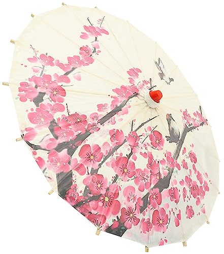 Gadpiparty Oiled Paper Umbrella Chinese Classical Plum Blossom Paper Umbrella Parasol Art Dance Japanese Wedding Bridal Party Photo Prop Decorations