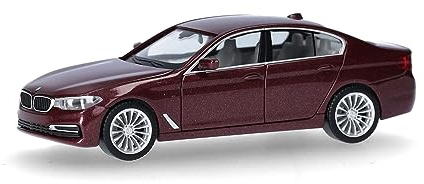 Herpa Modellauto BMW 5er Limousine, Miniatur im Maßstab 1:87, Sammlerstück, Made in Germany, Modell aus Kunststoff