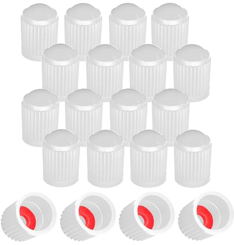 cyclingcolors 20x Cappucci delle valvole cappuccio valvola pneumatici Auto Bici Moto Schrader Plastica, Bianco