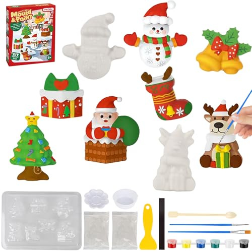 YAOZUP Juego de Manualidades de Yeso para Pintar, Figuras para Niños, Escayola y Pintura (Unicornio)