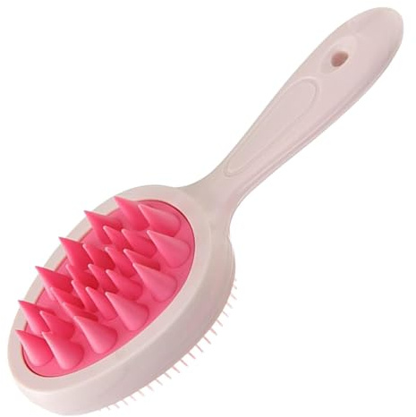Spazzola massaggiante per capelli con manico multiuso, spazzola massaggiante portatile per cuoio capelluto, spazzola per shampoo per anziani, donne incinte e ragazze