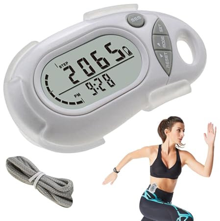Clip- Step Tracker | Digital Step Counter Step | Counter Replaceable Battery Compact, Walking Pedometer Jogging Steps, Tracker Fitness Accessory for All Ages Basic Steps Counting