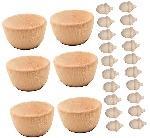 1 Set Da 26 Pezzi Giocattoli Di Legno Decorazione Di Nozze Fai Da Te Bambola Decorativa Fai Da Te Per Bambini Mestiere Di Pittura Per Bambini Artigianato Per Bambini Ghiande PLAFOPE