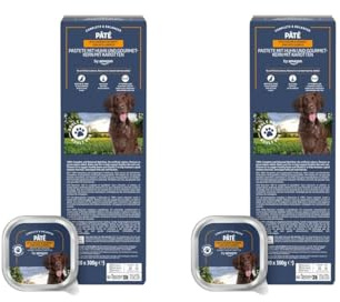 by Amazon Lot de 20 Paquets de Nourriture pour Chien, pâtée au Poulet et Gourmet-Core aux Carottes et aux pâtes, 300 g (Anciennement Lifelong !)