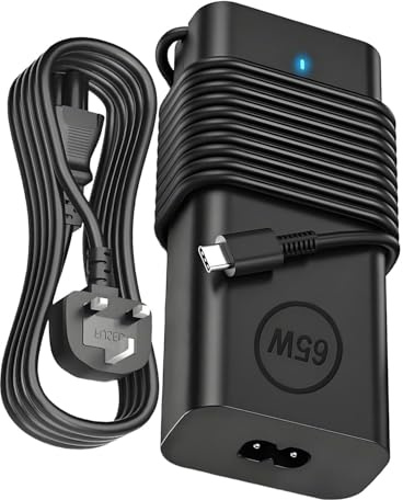 65W USB C Laptop Charger for Dell Latitude 5320 5430 7420 5520 5440 7390 7370 5285 5289 5290 7275 7285 7400 7410 5179 XPS 13 9350 9360 9365 9370 9380 Chromebook 3100 5190 AC Adapter Power Supply Cord