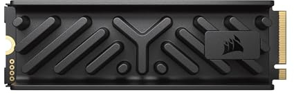 Corsair MP700 Elite 1 to PCIe 5.0 x4 NVMe M.2 SSD – Dissipateur Thermique en Aluminium Inclus – Jusqu'à 10,000MB/sec – Haute Densité 3D TLC NAND – M.2 2280 – Compatible DirectStorage – Noir