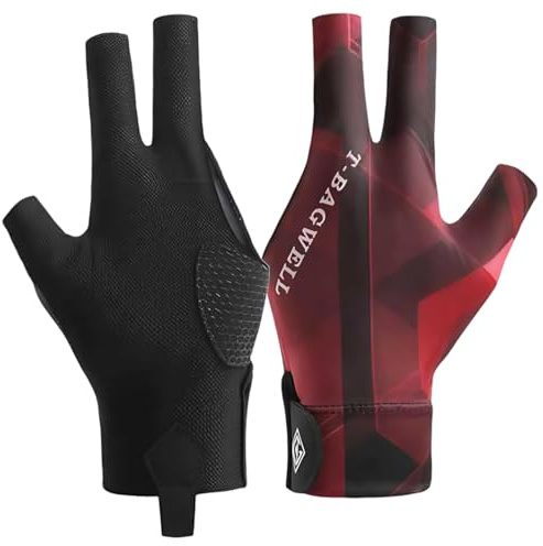 IKOPFLN 2pcs billard handschuh 3-Finger Pool Handschuhe rutschfeste, Gloves Wear-Resistant, Billiard Pool Cue Gloves Non Slip, Offene DREI Finger Pool Handschuhe Leicht für Männer und Frauen