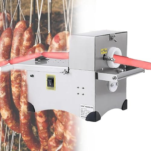 CWCQGH Stainless Steel Sausage Tying Knotting Machine,Electric Sausage Tying Machine,Maker Meat Stuffer Accessories,Sausage Linker Machine for Restaurant