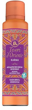 Tesori d'Oriente | Aromatisches Parfum Deodorant Karma | mit Nashi-Birne & Zedernholz | 24h Schutz | Wellness-Ritual für Körper & Sinne | 150ml