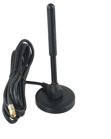 Alanmoship 868 MHZ RP- Para conector macho SMA 8-10dbi, base magnética para exteriores para redes de comunicación de baja velocidad de datos, larga distancia para nodos LoRa