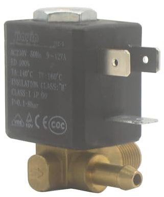 Jiayin JYZ-3 - Válvula solenoide de agua de hierro de latón con pieza de vapor de 2 vías, 8 bar CA, 230 V